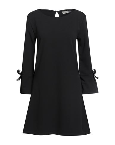 Boutique De La Femme Woman Short Dress Black Size M Polyester, Elastane