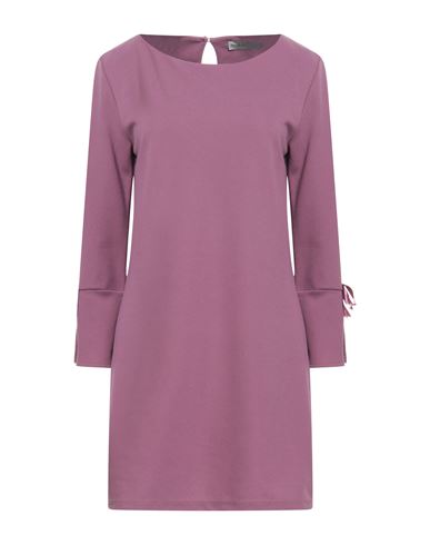 Boutique De La Femme Woman Mini Dress Mauve Size M Polyester, Elastane In Purple
