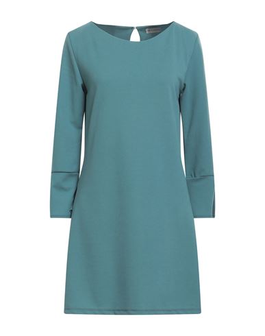 Boutique De La Femme Woman Mini Dress Sage Green Size M Polyester, Elastane