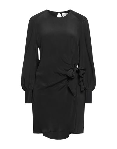 Ottod'ame Woman Mini Dress Black Size 4 Acetate, Silk
