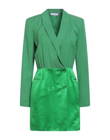 Maria Vittoria Paolillo Mvp Woman Mini Dress Green Size 8 Viscose, Cotton, Silk