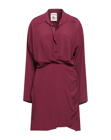 Semicouture Woman Mini Dress Garnet Size 4 Acetate, Silk In Red