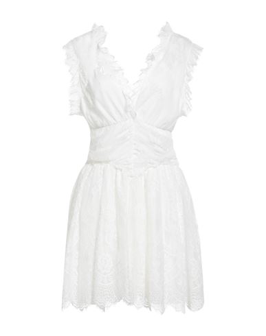 Aniye By Woman Mini Dress White Size 8 Polyamide, Cotton