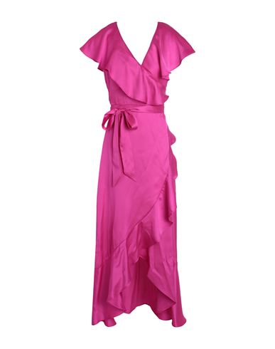 Topshop Woman Midi Dress Fuchsia Size 12 Polyester In Pink