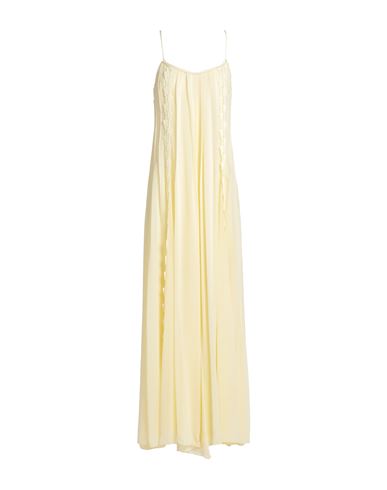 Shop Chloé Woman Maxi Dress Light Yellow Size 4 Silk, Polyester