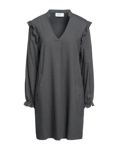 Soallure Woman Mini Dress Lead Size 10 Viscose, Polyester, Elastane In Grey