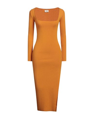 Akep Woman Maxi Dress Ocher Size 4 Viscose, Polyester, Polyamide In Yellow