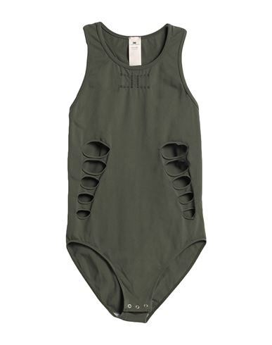 Elisabetta Franchi Woman Bodysuit Military Green Size 4 Polyamide, Elastane