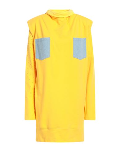 Jijil Woman Mini Dress Yellow Size 6 Polyamide, Cotton, Elastane