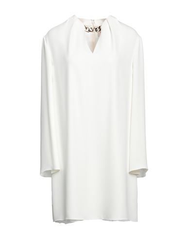 Valentino Garavani Woman Short Dress Ivory Size 8 Silk In White