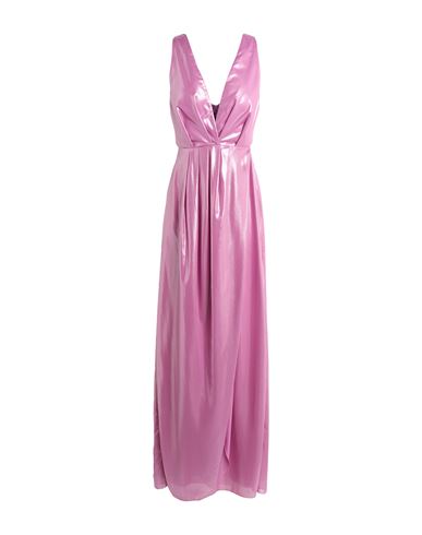 Hanita Woman Maxi Dress Pink Size L Polyester