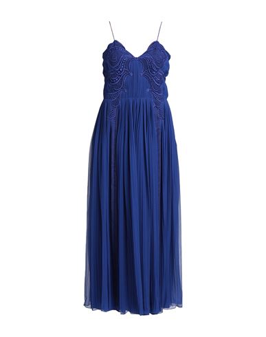 Alberta Ferretti Woman Long Dress Blue Size 4 Silk