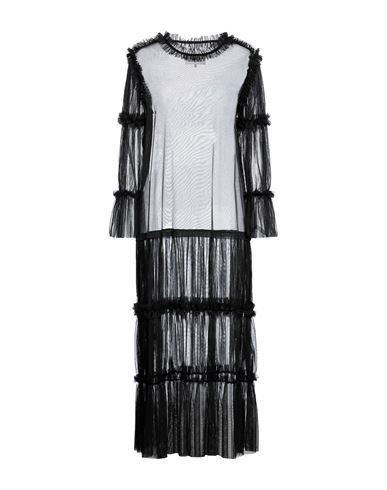 Mm6 Maison Margiela Woman Maxi Dress Black Size S Polyester, Elastane