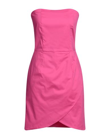 Mariuccia Woman Mini Dress Fuchsia Size L Cotton, Elastane In Pink