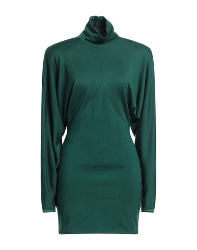 Philosophy Di Lorenzo Serafini Woman Mini Dress Green Size 6 Lyocell, Virgin Wool, Polyamide, Elasta