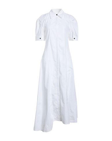 Jil Sander Woman Midi Dress White Size 4 Cotton