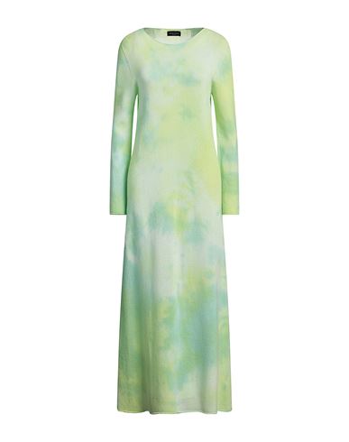 Roberto Collina Woman Maxi Dress Green Size M Merino Wool, Cashmere In Green