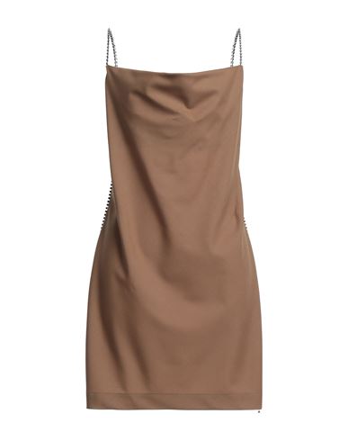 Semicouture Woman Short Dress Brown Size 6 Virgin Wool