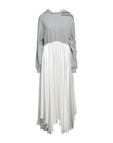Jijil Woman Midi Dress Grey Size 8 Cotton, Polyester, Elastane, Viscose
