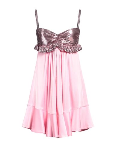 Shop Rabanne Woman Mini Dress Pink Size 8 Plastic, Brass