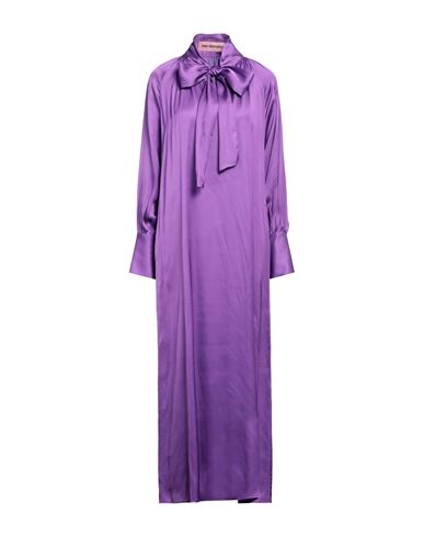 Pink Memories Woman Long Dress Purple Size 10 Viscose