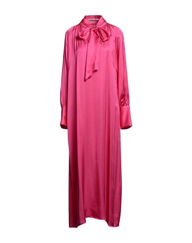 Pink Memories Woman Long Dress Fuchsia Size 8 Viscose