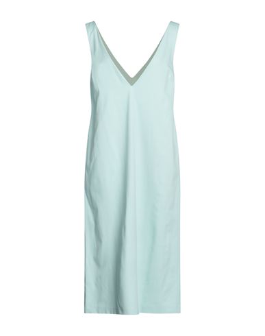 Shop Liviana Conti Woman Midi Dress Light Green Size 6 Cotton, Viscose, Virgin Wool, Elastane
