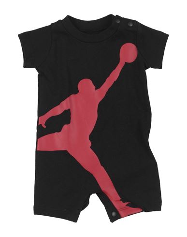 Jordan Baby Jumpman Knit Romper In Black