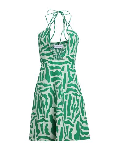 Faithfull The Brand Woman Short Dress Green Size 8 Rayon
