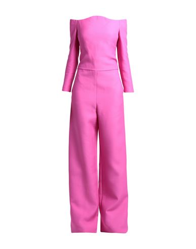 Valentino Garavani Woman Jumpsuit Fuchsia Size 4 Virgin Wool, Silk In Pink