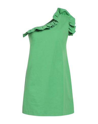 Twenty Easy By Kaos Woman Mini Dress Green Size 6 Cotton, Polyamide, Elastane