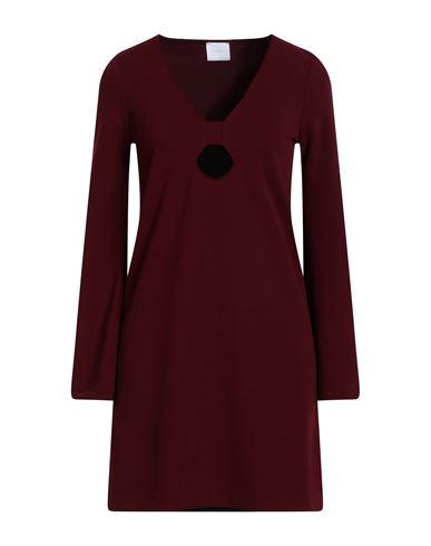 Merci .., Woman Mini Dress Burgundy Size Xs Polyester, Elastane In Red