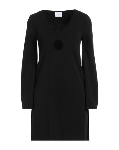 Merci .., Woman Mini Dress Black Size L Polyester, Elastane
