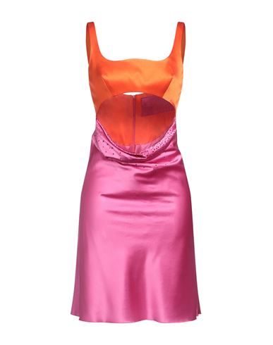 Verguenza Woman Mini Dress Pink Size 8 Silk, Elastane