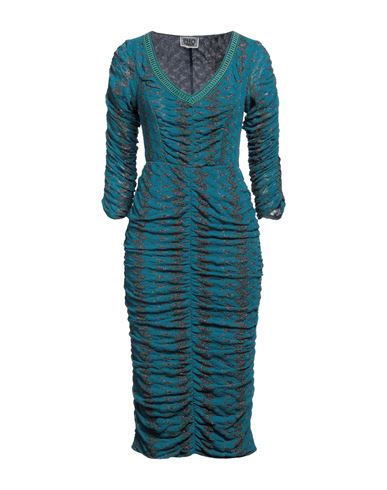 Pho® Firenze Pho Firenze Woman Midi Dress Deep Jade Size M Cotton, Polyester, Lurex In Green