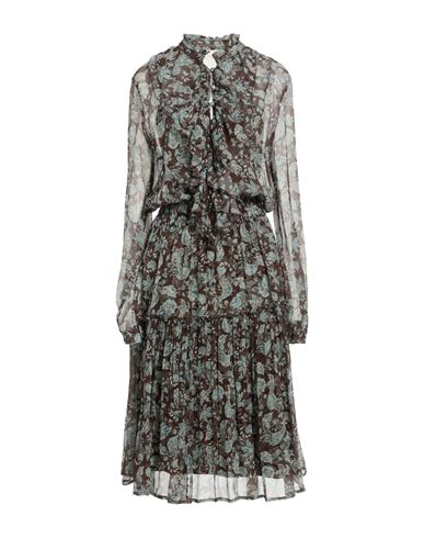 Alessia Zamattio Woman Maxi Dress Khaki Size 8 Polyester, Elastane In Beige