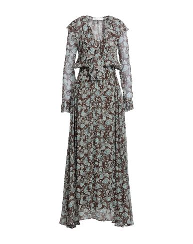 Alessia Zamattio Woman Midi Dress Khaki Size 6 Polyester, Elastane In Beige