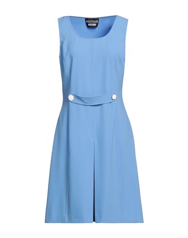 Boutique Moschino Woman Midi Dress Light Blue Size 14 Polyester, Elastane