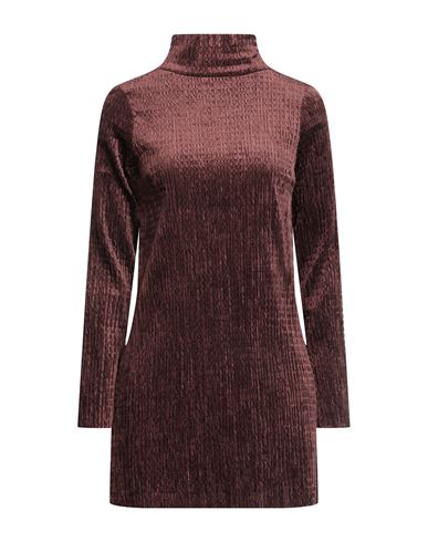 Shop Tela Woman Mini Dress Cocoa Size 6 Cotton, Viscose, Elastane In Brown