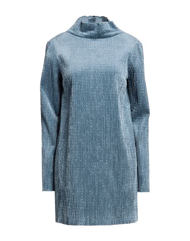 Shop Tela Woman Mini Dress Pastel Blue Size 10 Cotton, Viscose, Elastane