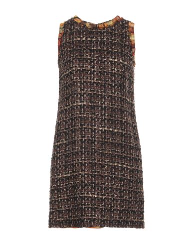 Dolce & Gabbana Woman Mini Dress Brown Size 0 Synthetic Fibers, Cotton, Wool, Silk, Virgin Wool