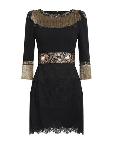 Dolce & Gabbana Woman Mini Dress Black Size 6 Synthetic Fibers, Cotton, Polyamide, Polyester, Elasta