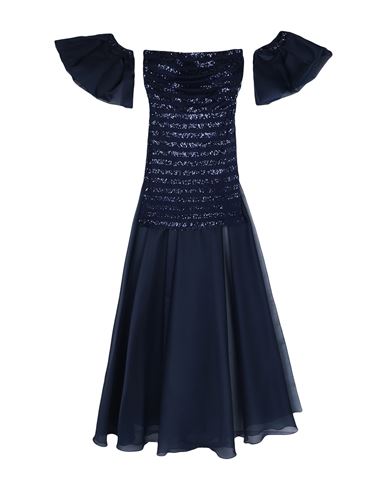 Soani Woman Mini Dress Midnight Blue Size 8 Polyester