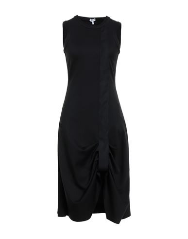 Shop Loewe Woman Midi Dress Black Size 6 Polyamide, Polyurethane