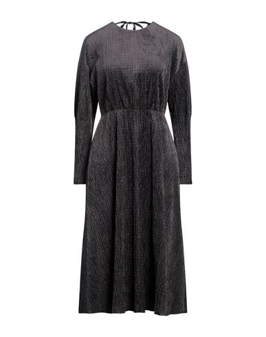 Tela Woman Midi Dress Steel Grey Size 10 Cotton, Viscose, Elastane