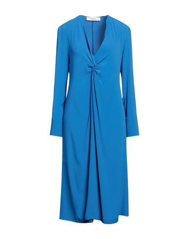 Jucca Woman Midi Dress Azure Size 8 Acetate, Silk In Blue