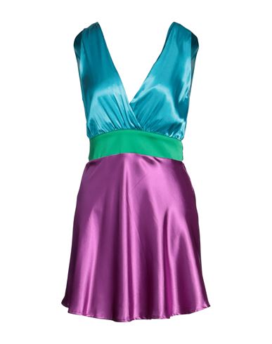 Glamorous Woman Short Dress Purple Size 10 Polyester, Elastane In Multi