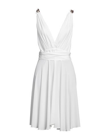 Hanita Woman Short Dress White Size M Polyester