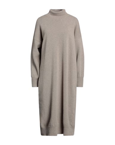 Roberto Collina Woman Midi Dress Dove Grey Size Xs Merino Wool, Cashmere