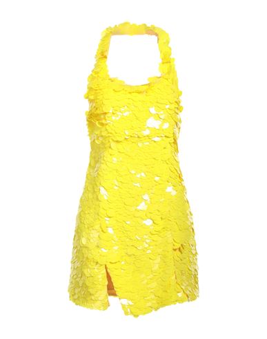 Attico The  Woman Short Dress Yellow Size 6 Polyester